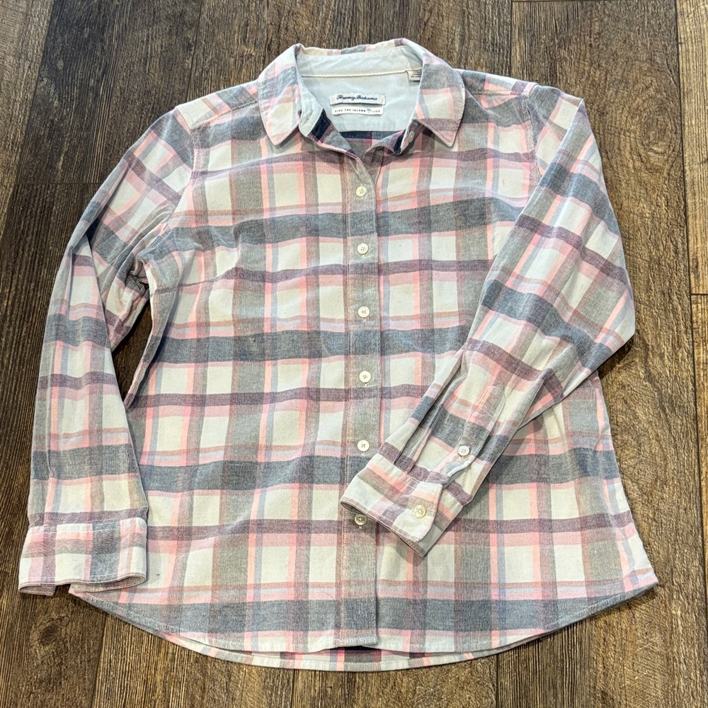 Tommy Bahama Plaid Flannel Shirt Sz  M